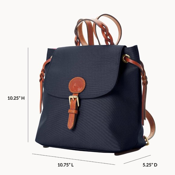 NWT Dooney & Bourke Red Nylon Flap Backpack - Picture 11 of 11